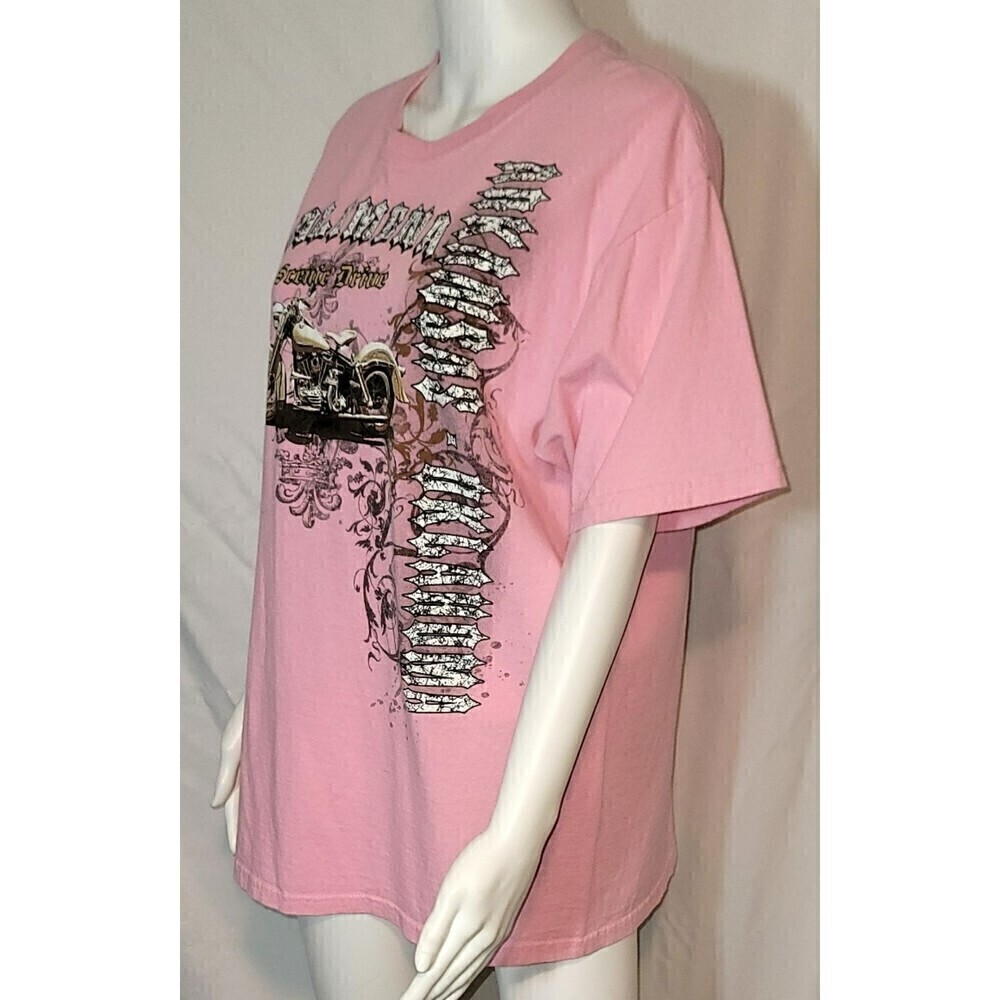 Soft Pink Harley Ride Tee - Size L - Picture 3 of 9